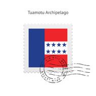 Tuamotu Archipelago Flag Postage Stamp