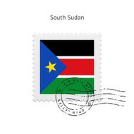 South Sudan Flag Postage Stamp