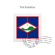 Sint Eustatius Flag Postage Stamp