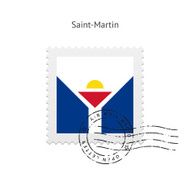 Saint-Martin Flag Postage Stamp