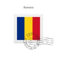 Romania Flag Postage Stamp