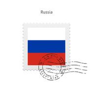 Russia Flag Postage Stamp