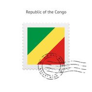 Republic of the Congo Flag Postage Stamp