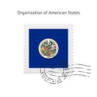 Organization of American States Flag Postage Stamp