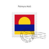 Palmyra Atoll Flag Postage Stamp