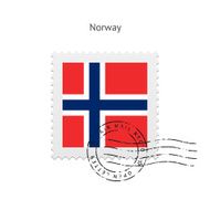 Norway Flag Postage Stamp