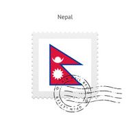 Nepal Flag Postage Stamp