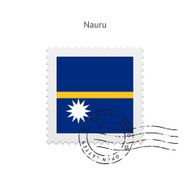 Nauru Flag Postage Stamp