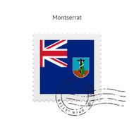 Montserrat Flag Postage Stamp