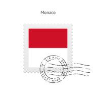 Monaco Flag Postage Stamp