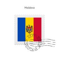 Moldova Flag Postage Stamp