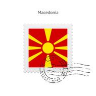 Macedonia Flag Postage Stamp