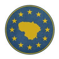 European Union Lithuania button