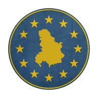 European Union Serbia and Montenegro button