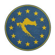 European Union Croatia button