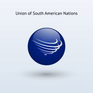 Round flag Union of South American Nations