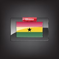 Glass flag of Ghana
