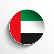 United Arab Emirates Flag Sticker Button