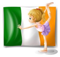 Flag of Italy and girl N2