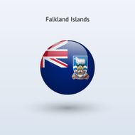 Round flag of Falkland Islands