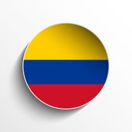 Colombia Flag Sticker Button