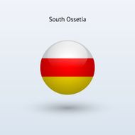 Round flag of South Ossetia