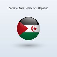 Round flag of Sahrawi Arab Democratic Republic