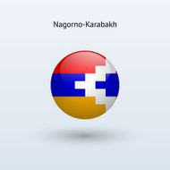 Round flag of Nagorno-Karabakh