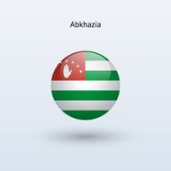 Round flag of Abkhazia