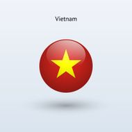 Round flag of Vietnam