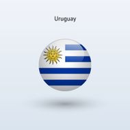 Round flag of Uruguay