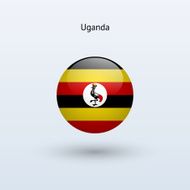 Round flag of Uganda