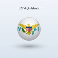 Round flag of U S Virgin Islands