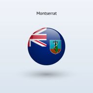 Round flag of Montserrat