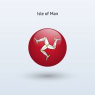 Round flag Isle of Man