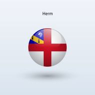 Round flag of Herm