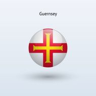 Round flag of Guernsey
