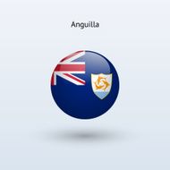 Round flag of Anguilla