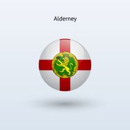 Round flag of Alderney