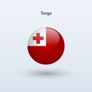 Round flag of Tonga