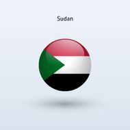 Round flag of Sudan
