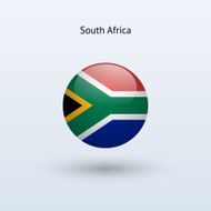Round flag of South Africa