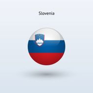 Round flag of Slovenia