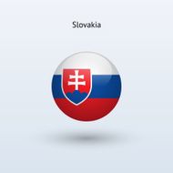 Round flag of Slovakia