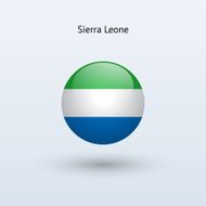 Round flag of Sierra Leone