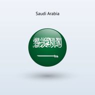 Round flag of Saudi Arabia
