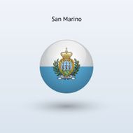 Round flag of San Marino