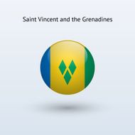 Round flag of Saint Vincent and the Grenadines