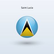 Round flag of Saint Lucia