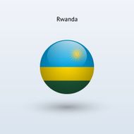 Round flag of Rwanda